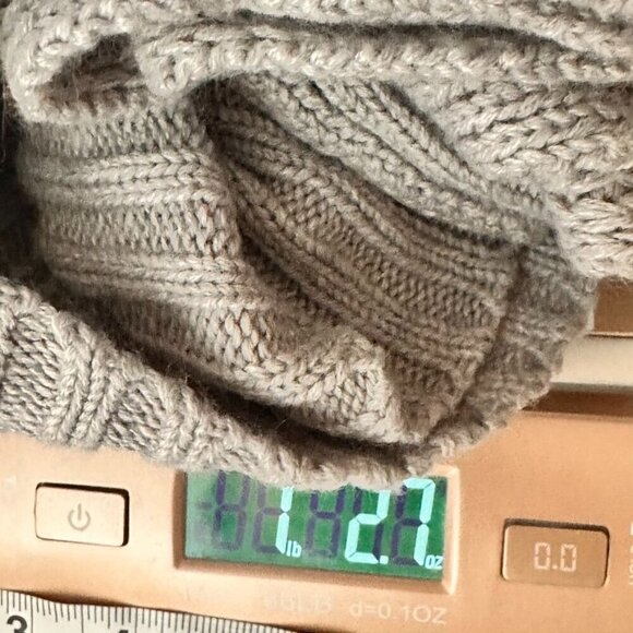 Alga Womens S/M Gray Knit Poncho Sweater Oversized Pockets Boho Boxy Open Sides - Picture 14 of 14